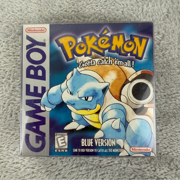 Vintage Nintendo Gameboy Pokemon Blue CIB 1st Print Sandshrew Tested Minty - Picture 1 of 12
